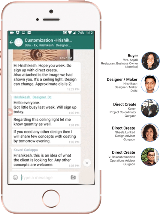 Collaborations screen